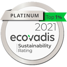 EcoVadis 2021 Sustainability Rating Platinum Top 1%