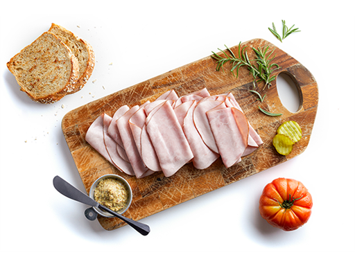 Deli sliced ham.