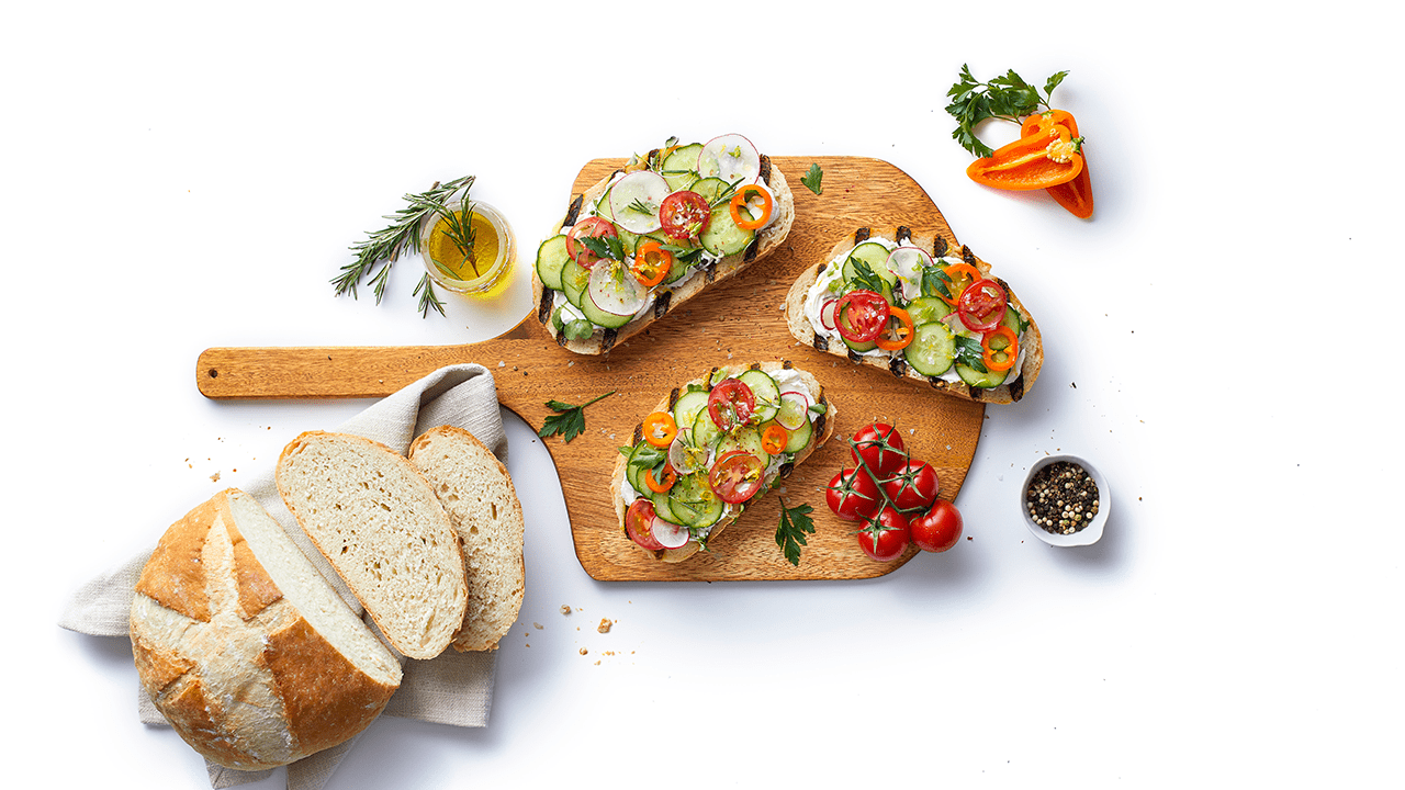 Healthy foods being prepped on board.