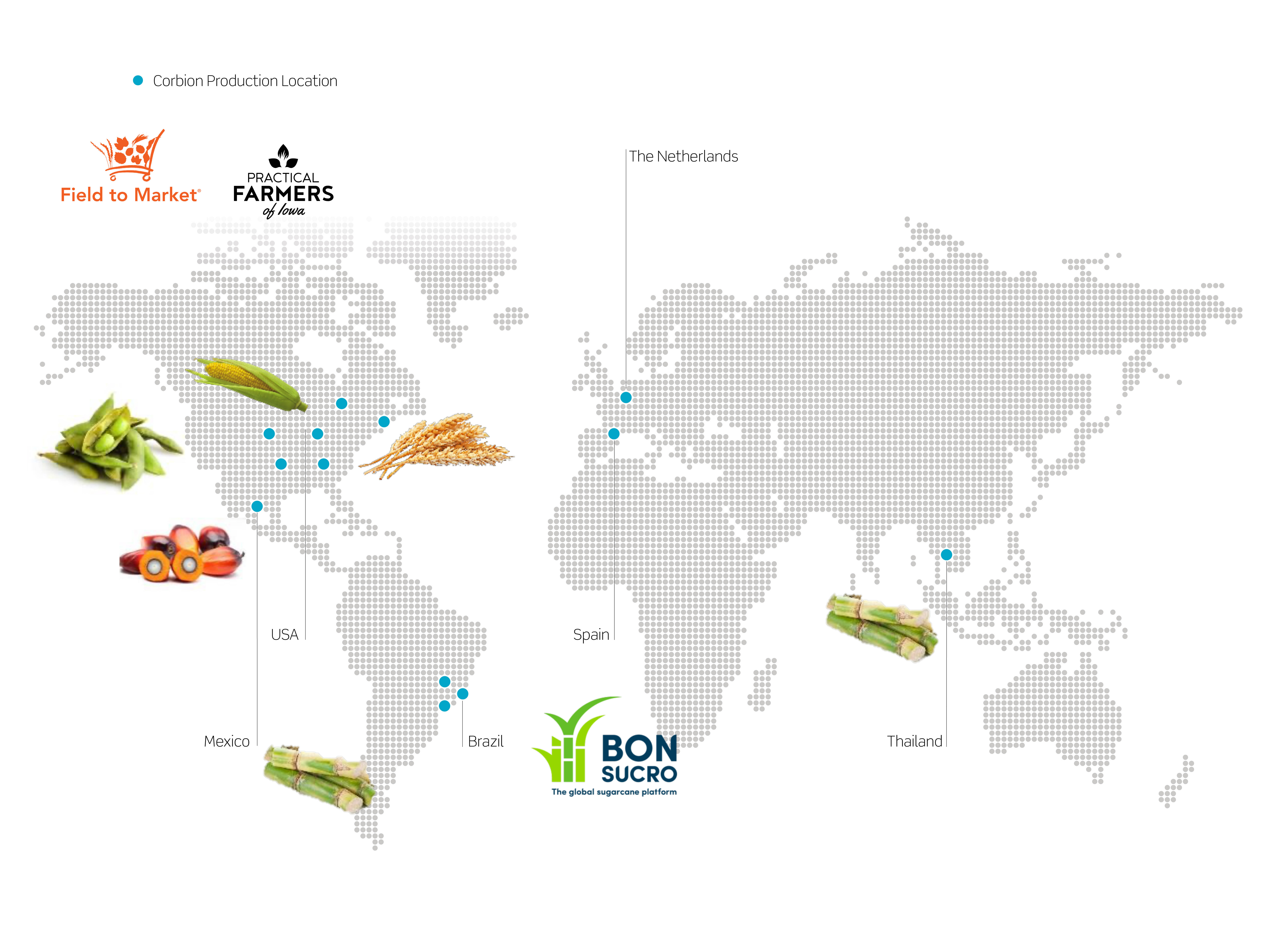 Preserving natural resources by sustainable agriculture map of the world.